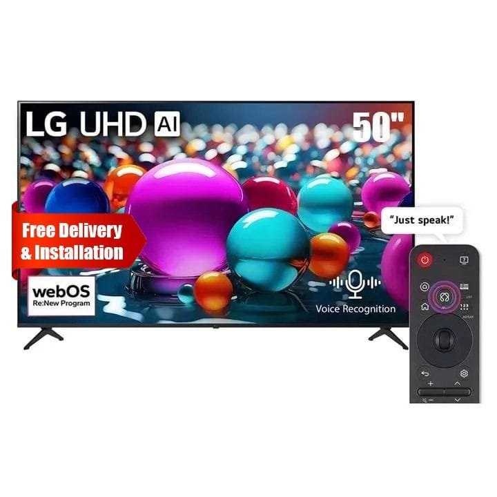 LG Dolby Audio, Quad-Core Processor, Ultra HD 4K Smart TV 50Inch - Black - 50UA85006LA