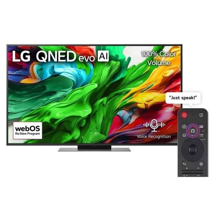 LG QNED evo AI 4K Smart TV 55 Inch, α8 AI Processor 4K Gen2, MiniLED, Dolby Vision, AI Magic Remote, webOS 25 - Black - 55QNED86A6A