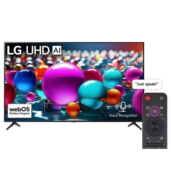 LG 55 Inch UHD AI UA85 4K Smart TV, α7 AI Processor 4K Gen8, AI Magic Remote, HDR10, webOS 25 - Black - 55UA85006LA