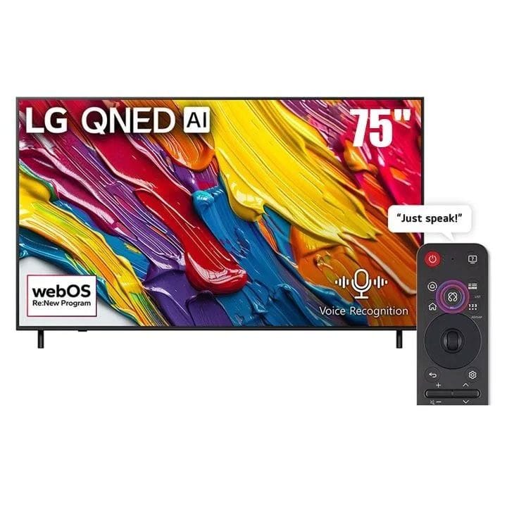 LG 75 Inch QNED AI 4K Smart TV, α7 AI Processor 4K Gen8, AI Magic Remote, HDR10, webOS 25 - Black - 75QNED70A6A (Open Piece/Display Unit)