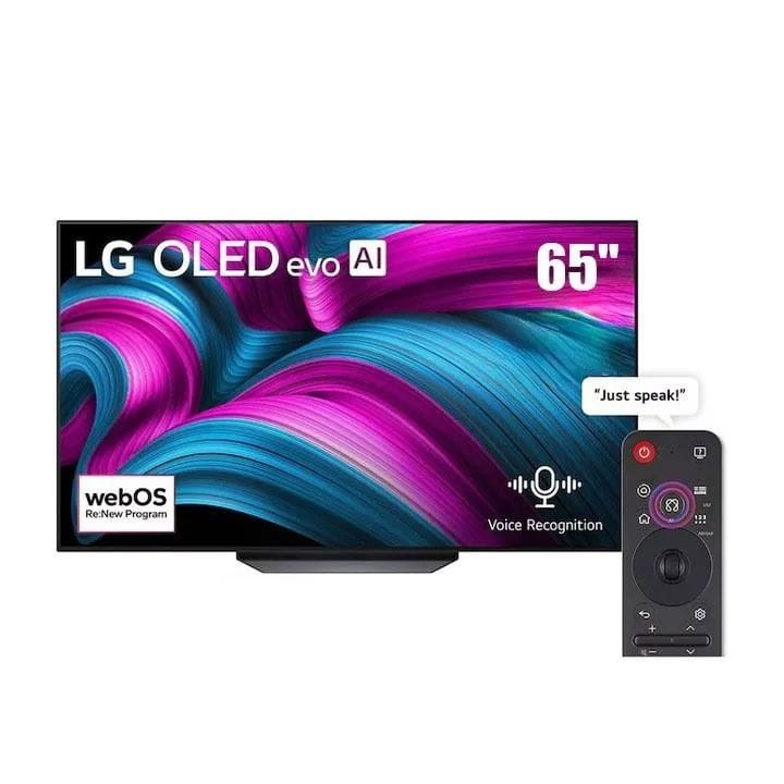 LG OLED evo AI CS5 4K Smart TV 65 Inch, α9 AI Processor 4K Gen8, 120Hz Smart TV, AI Magic Remote, webOS 25 - Black - OLED65CS5VA
