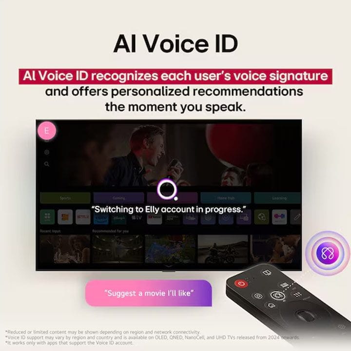 LG OLED evo AI CS5 4K Smart TV 65 Inch, α9 AI Processor 4K Gen8, 120Hz Smart TV, AI Magic Remote, webOS 25 - Black - OLED65CS5VA