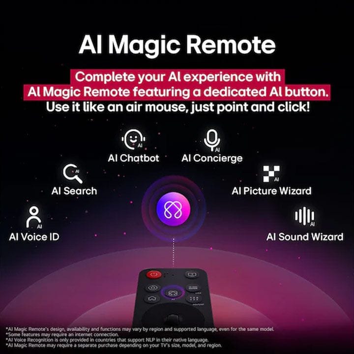 LG OLED evo AI CS5 4K Smart TV 65 Inch, α9 AI Processor 4K Gen8, 120Hz Smart TV, AI Magic Remote, webOS 25 - Black - OLED65CS5VA