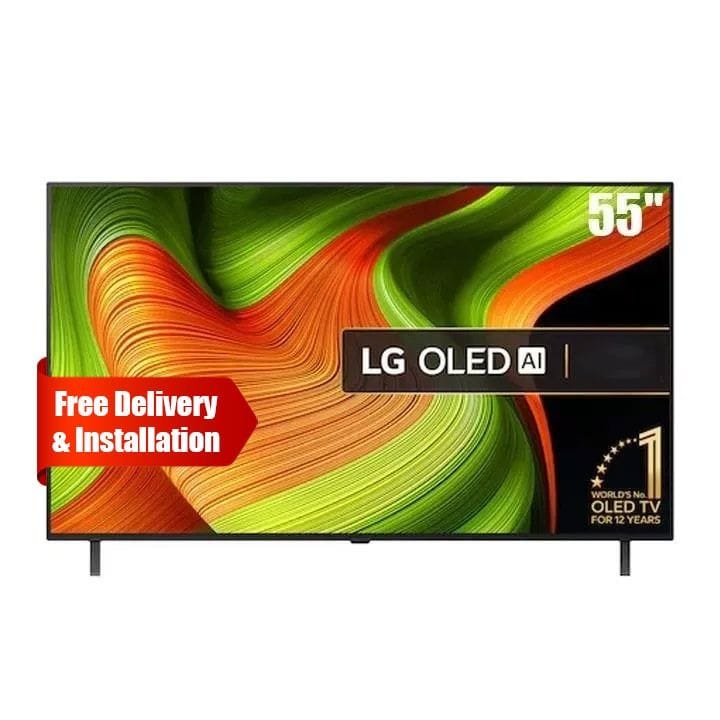 LG OLED B5 4K Smart TV 55 Inch, α8 Gen2 AI Processor 4K, 20W Audio Output, 120Hz Native Refresh Rate - Black - OLED55B56LA