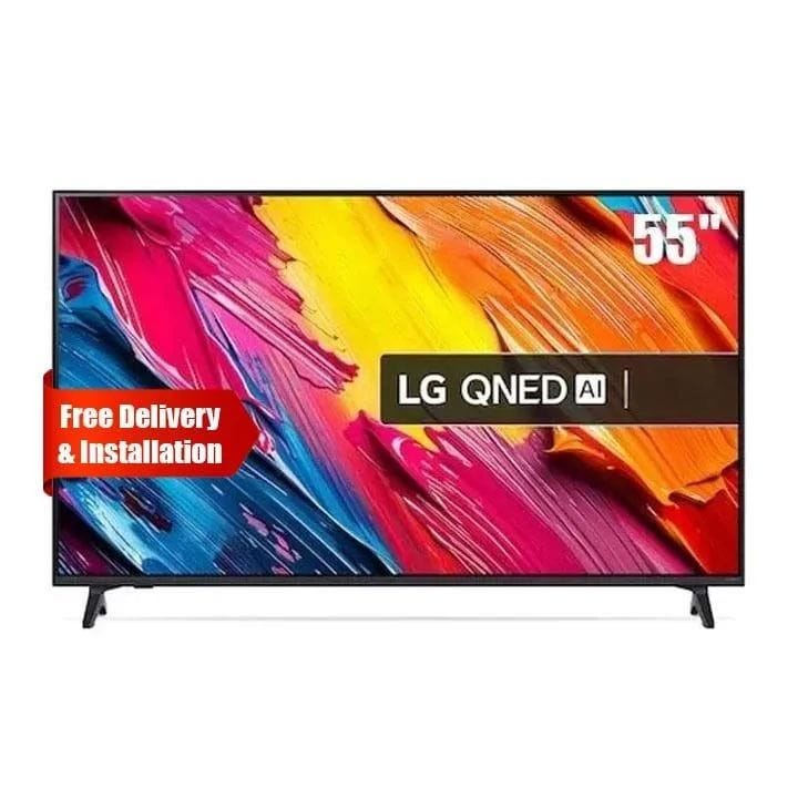 LG 55" QNED 4K Smart TV + LG 5.1 Channel 600W Soundbar + LG Stick Vacuum Cleaner Beige - Family Living Room Bundle (101003000000603 + 101004000000214 + 101002000000732)
