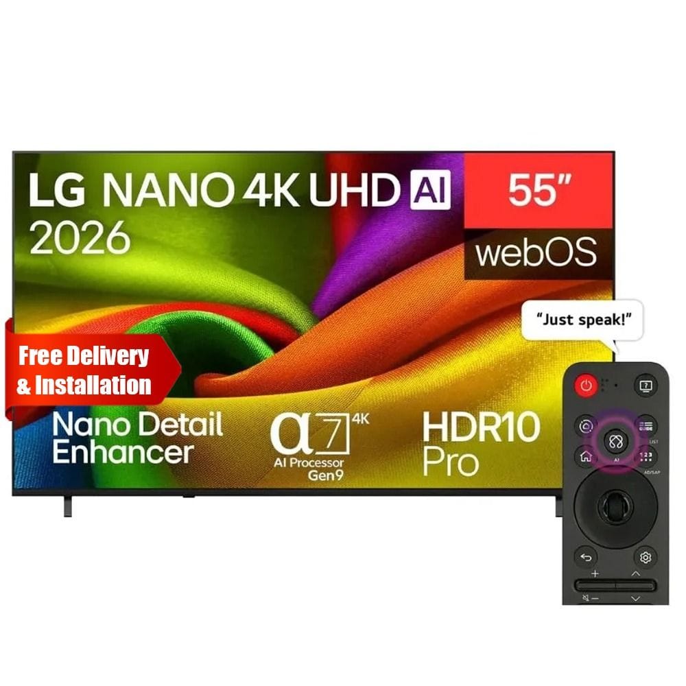 LG 55 Inch NanoCell UHD 4K Smart TV - WebOS with AI (Gemini & Copilot), α7 AI Processor Gen9, HDR10 Pro, Magic Remote, Built-In Receiver | 55NU840B6LA.AMRG