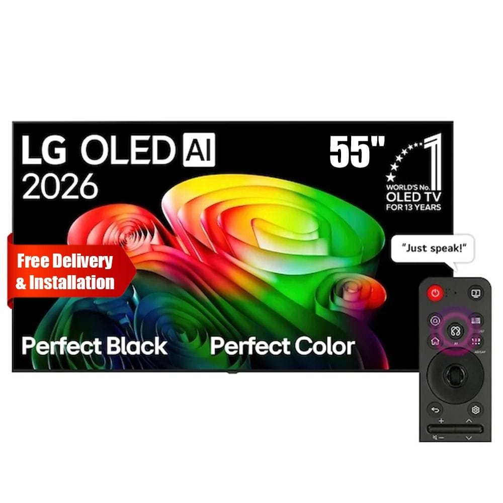 LG 55 Inch OLED AI B6 4K Smart TV - Alpha 8 AI Processor Gen3, 144Hz G-Sync/FreeSync, WebOS with Gemini & Copilot AI, Dolby Vision & Atmos | OLED55B66LA.AMRG