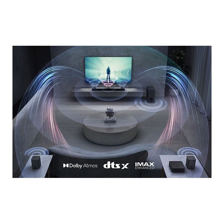 LG 5.1.3 ch High Res Audio Sound Bar with Dolby Atmos and Surround Speakers | S80QR