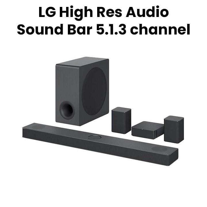 LG 5.1.3 ch High Res Audio Sound Bar with Dolby Atmos and Surround Speakers | S80QR