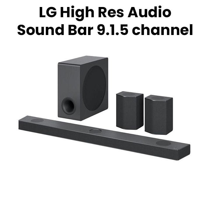LG 9.1.5 ch High Res Audio Sound Bar with Dolby Atmos and Surround Speakers | S95QR