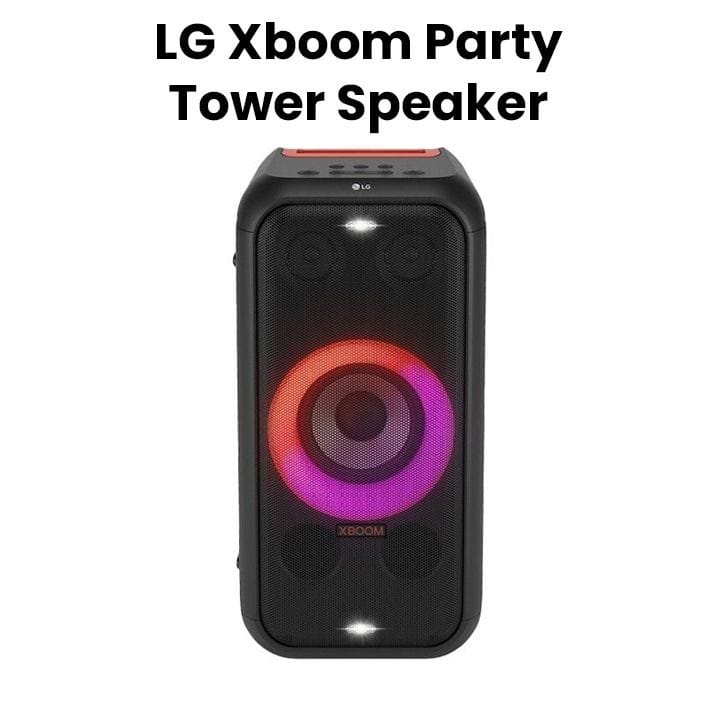 LG XBOOM Party Speaker With Bluetooth, Multi Color Ring Lighting & Double Strobe Lighting, 2.1 Channel - Black - XL5S