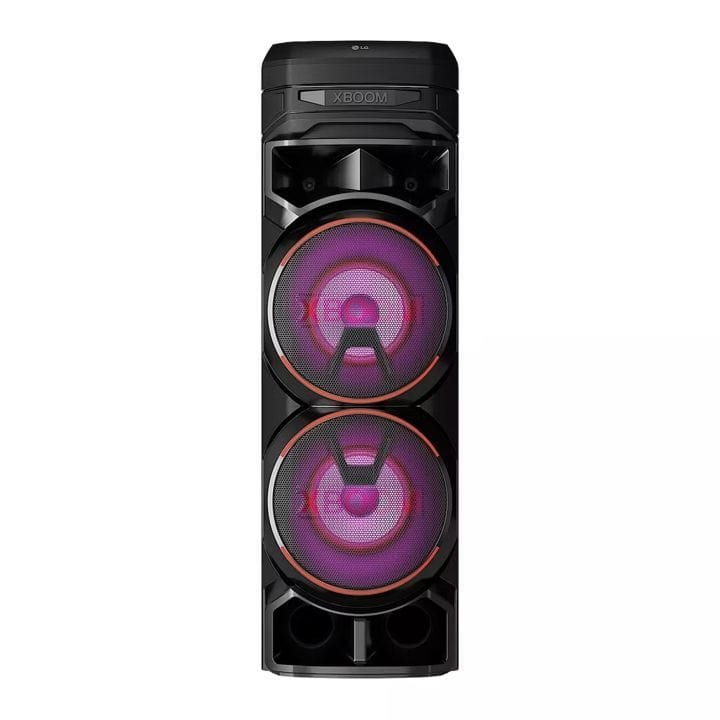 LG XBOOM Party Tower Speaker With Dual Bass Blast, Multi Color Lighting, Karaoke Feature, 2.0 Channels - Black - RNC9