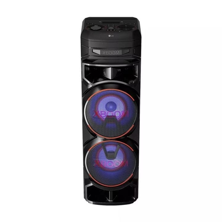 LG XBOOM Party Tower Speaker With Dual Bass Blast, Multi Color Lighting, Karaoke Feature, 2.0 Channels - Black - RNC9