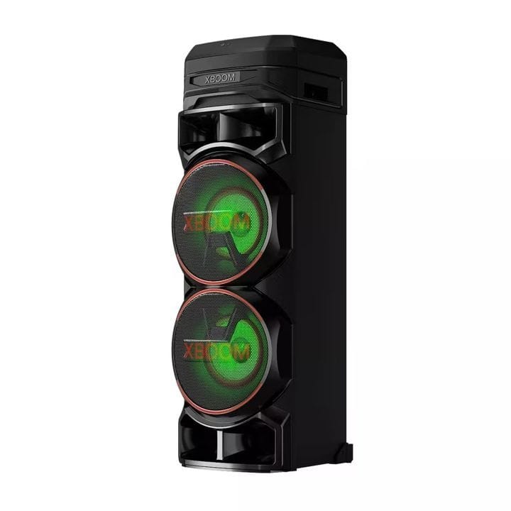 LG XBOOM Party Tower Speaker With Dual Bass Blast, Multi Color Lighting, Karaoke Feature, 2.0 Channels - Black - RNC9