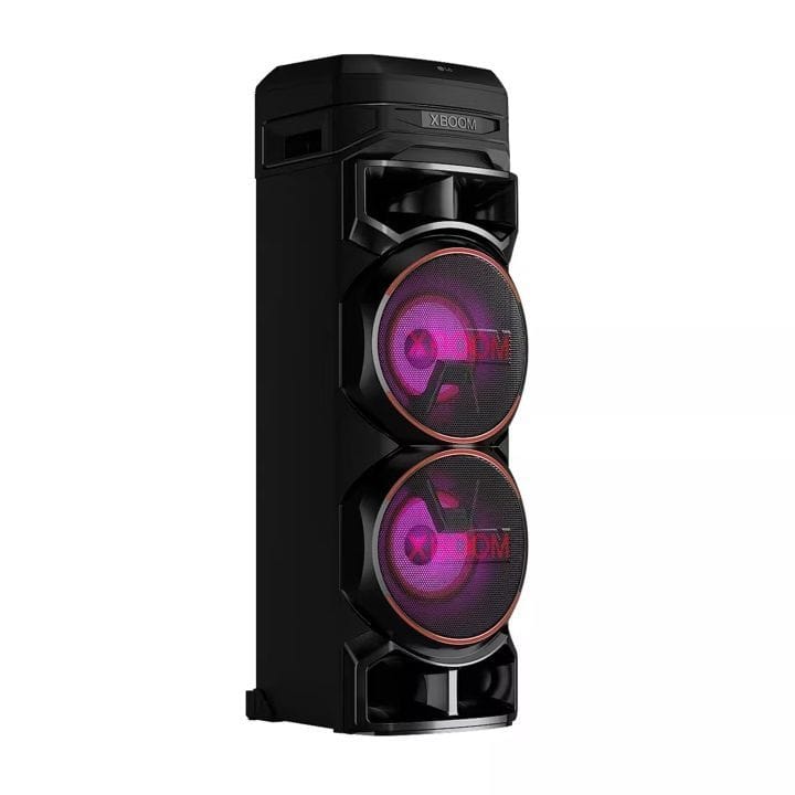 LG XBOOM Party Tower Speaker With Dual Bass Blast, Multi Color Lighting, Karaoke Feature, 2.0 Channels - Black - RNC9