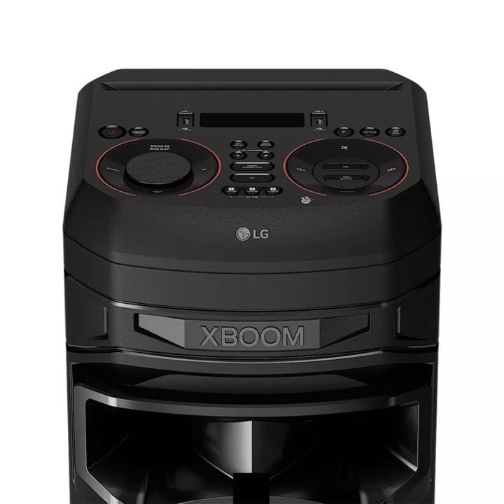 LG XBOOM Party Tower Speaker With Dual Bass Blast, Multi Color Lighting, Karaoke Feature, 2.0 Channels - Black - RNC9