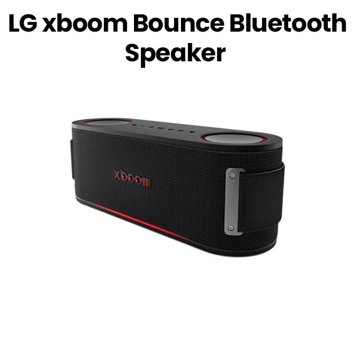 LG XBOOM Bounce Bluetooth Speaker, Signature Sound By Will.I.Am, Dual Passive Radiators, IP67 Dust And Water Resistant, 30Hours Playback - Black