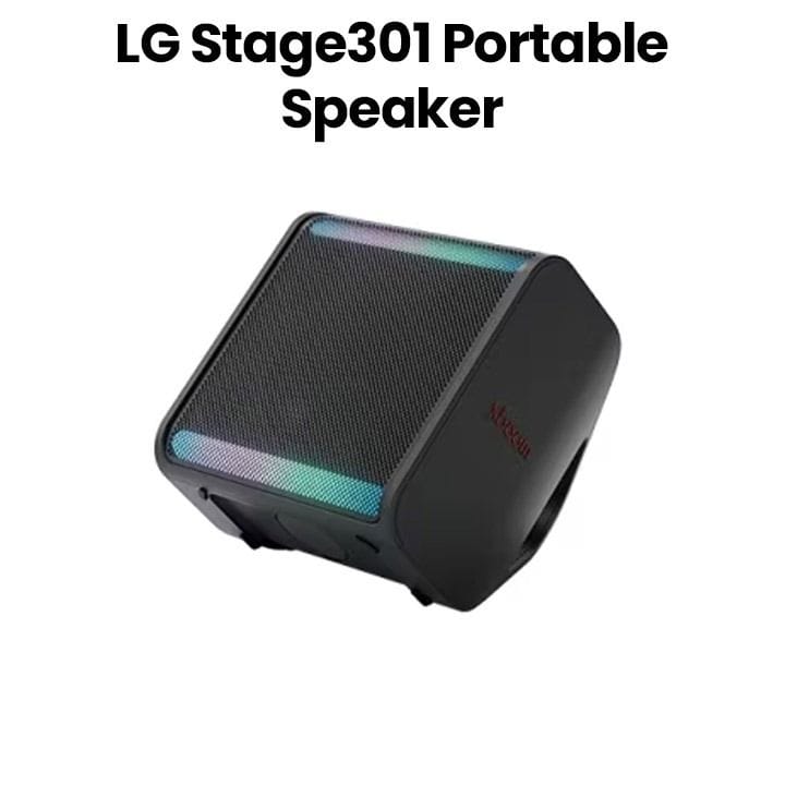 إل جي إكس بوم Stage 301 مكبر صوت بلوتوث بصوت مميز من ويل.آي.آم - أسود | Stage 301