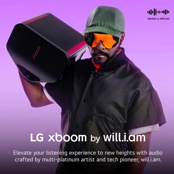 LG XBOOM Stage 301 Bluetooth Speaker Signature Sound By Will.I.Am, Compact And Lightweight, 12 Hours Playback - Black - STAGE301