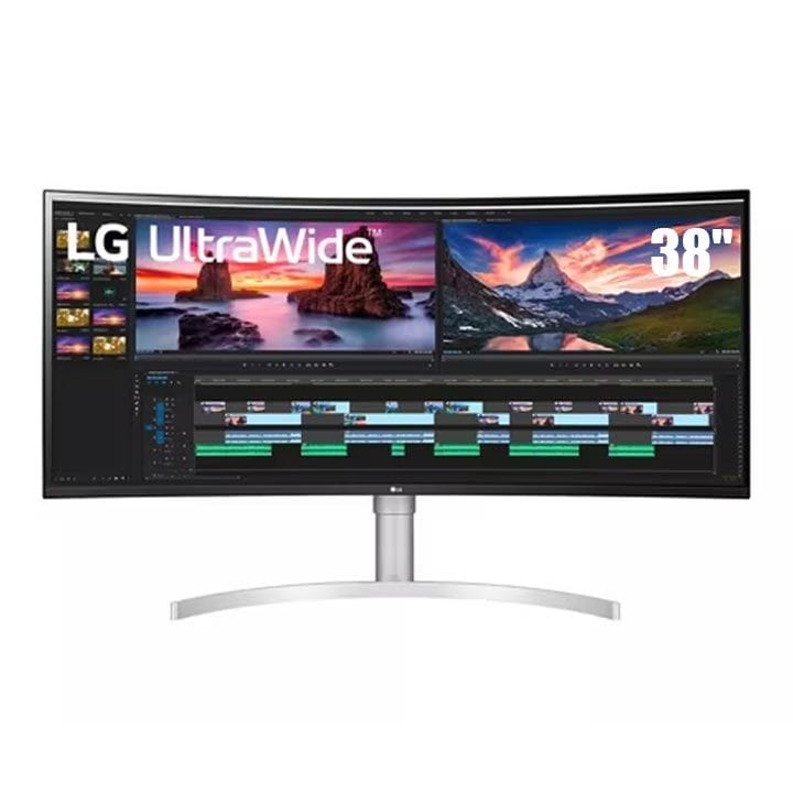 أل جي شاشة منحنية UltraWide QHD+ IPS بحجم 38 بوصة مع توافق NVIDIA G-SYNC | 38WN95C-W