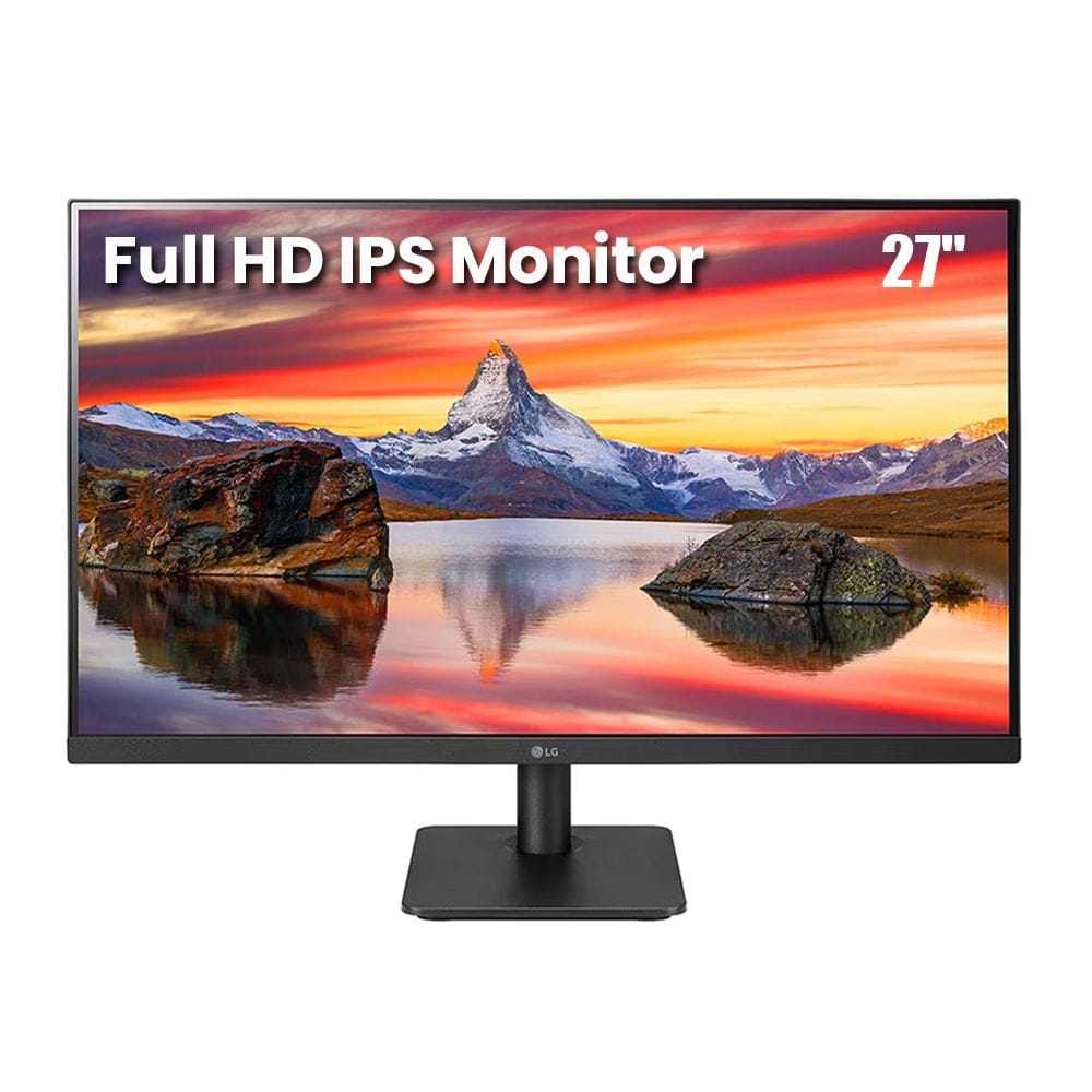 شاشة إل جي 27 بوصة فل إتش دي IPS، معدل تحديث 75 هرتز، تقنية AMD FreeSync، وضع القراءة وشاشة مريحة للعين | أسود - 27MP400-B