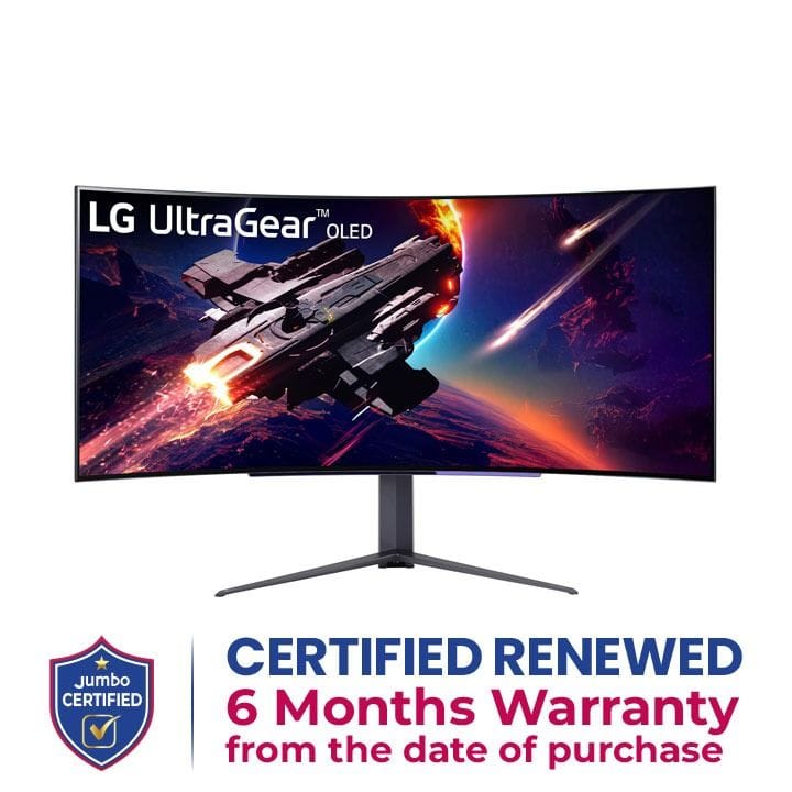 LG 45'' UltraGear OLED Curved Gaming Monitor WQHD with 240Hz Refresh Rate | 45GR95QE-B