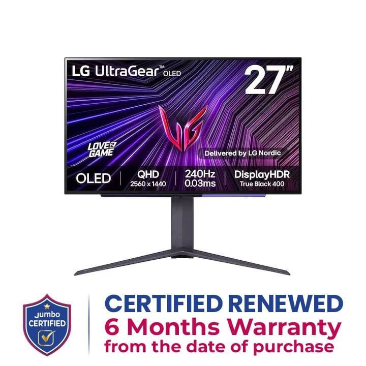 LG 27'' UltraGear OLED Gaming Monitor | HDR400 True black, 240Hz 