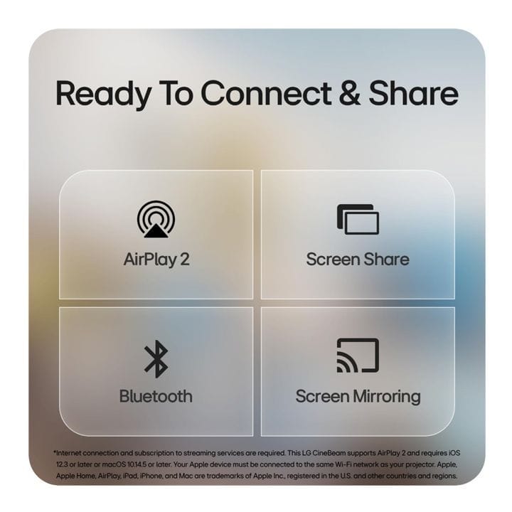 LG 2024 CineBeam Q Portable 4K UHD Projector | HU710PB