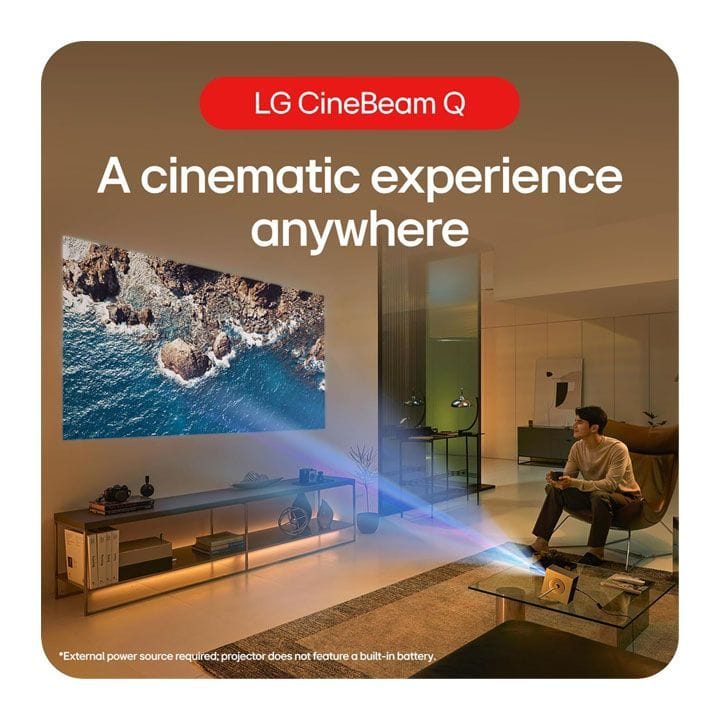 LG 2024 CineBeam Q Portable 4K UHD Projector | HU710PB