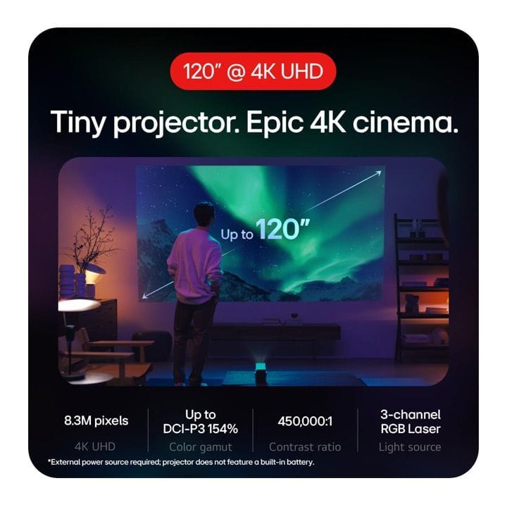LG 2024 CineBeam Q Portable 4K UHD Projector | HU710PB