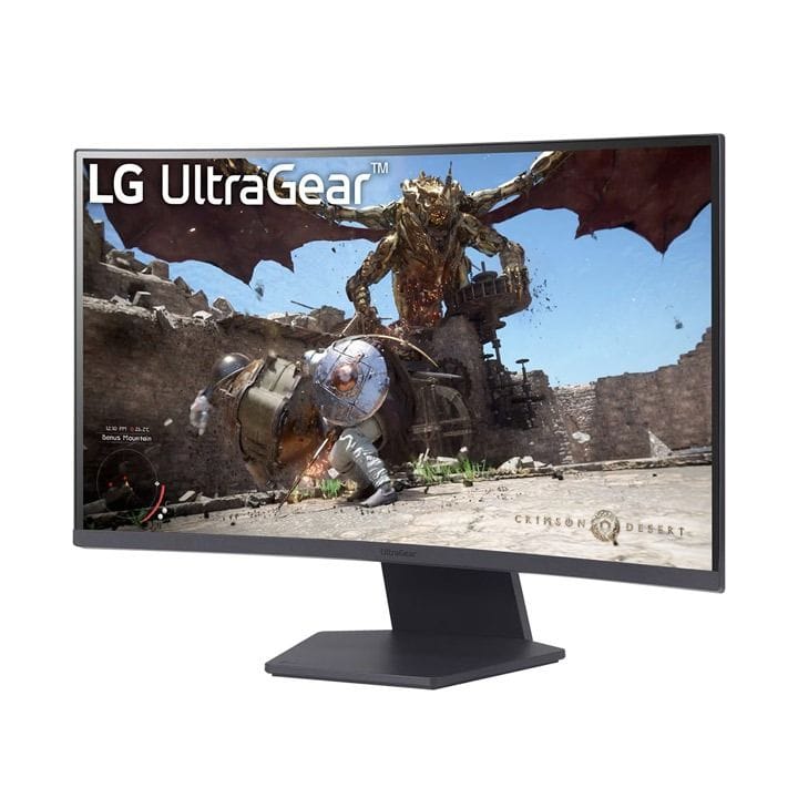 LG 27 UltraGear 1000R curved gaming monitor, QHD, 1ms (GtG, 180Hz, 2024) | 27GS60QC-B