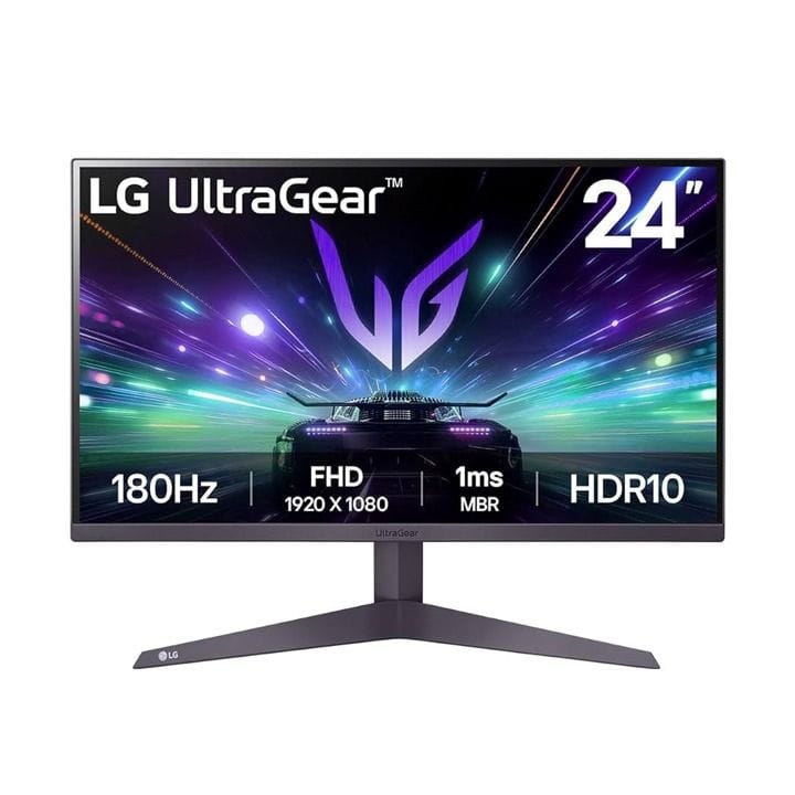 LG 24” UltraGear™ FHD 180Hz gaming monitor, 1ms MBR, HDR 10, 2024 | 24GS50F-B