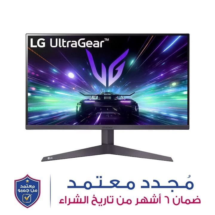 إل جي شاشة ألعاب UltraGear مقاس 24 بوصة بدقة FHD وتردد 180 هرتز بزمن استجابة 1 مللي ثانية ودعم HDR10 إصدار 2024 24GS50F-B