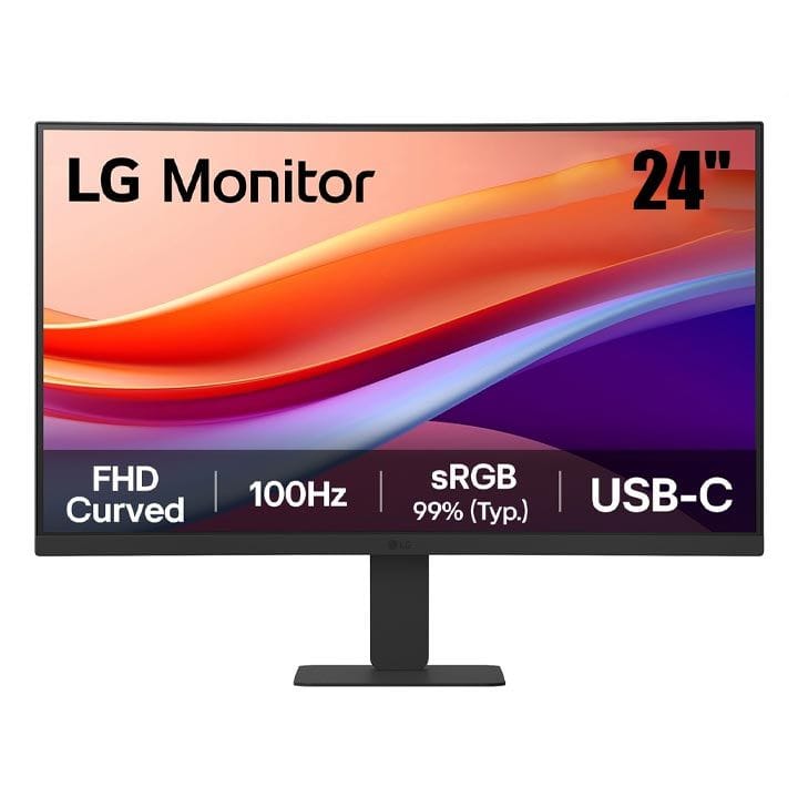 LG 24" FHD Curved Monitor | Black | 24U421A