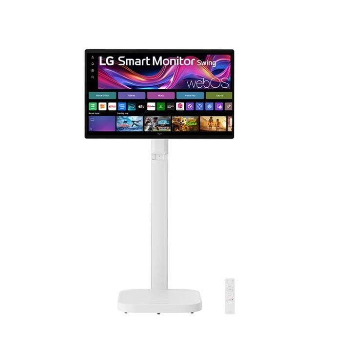 LG 31.5Inch 4K UHD IPS Smart Monitor Swing With Touchscreen, A Unique Movable Stand And WebOS System With A Hidden Adapter - White -  ‎32U889SA-W.AUS (Open Piece/Display Unit)