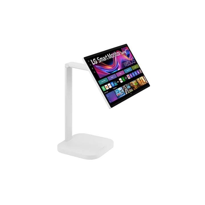 LG 31.5Inch 4K UHD IPS Smart Monitor Swing With Touchscreen, A Unique Movable Stand And WebOS System With A Hidden Adapter - White -  ‎32U889SA-W.AUS (Open Piece/Display Unit)