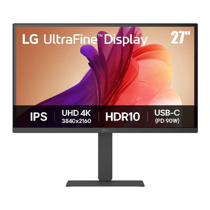 LG 4K UltraFine™ IPS Monitor 27 Inch, 90W Power Delivery, Eye Care Features, HDMI, DisplayPort, USB-C With 90W PD - Black - 27U730A-B