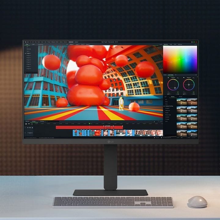 LG 4K UltraFine™ IPS Monitor 27 Inch, 90W Power Delivery, Eye Care Features, HDMI, DisplayPort, USB-C With 90W PD - Black - 27U730A-B