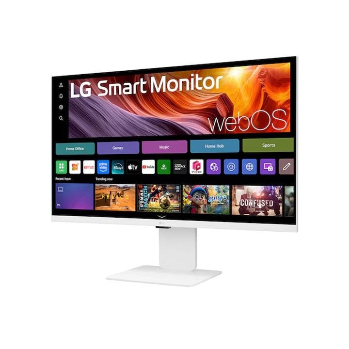 شاشة ذكية من إل جي، مقاس 32 بوصة، دقة 4K UHD، تقنية IPS، لون أبيض | 32U850SA-W.AMA