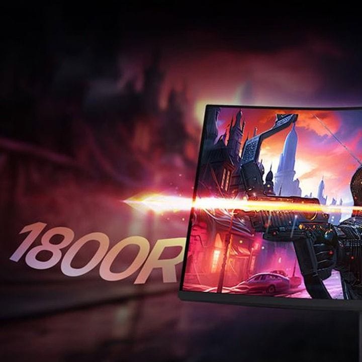 LG UltraGear™ WQHD Curved Gaming Monitor 34 Inch, 160Hz, 1ms, Built-in Speakers, Anti-Glare, AMD FreeSync Premium, HDMI - Black - 34G600A