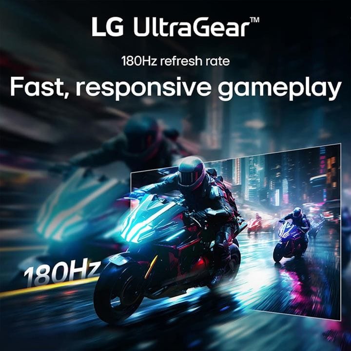 LG UltraGear™ QHD Curved Gaming Monitor 32 Inch, 180Hz Refresh Rate, 1ms GtG, AMD FreeSync™ For Smooth Performance, 99% sRGB, Swivel Adjustable Stand - Black - 32G600A