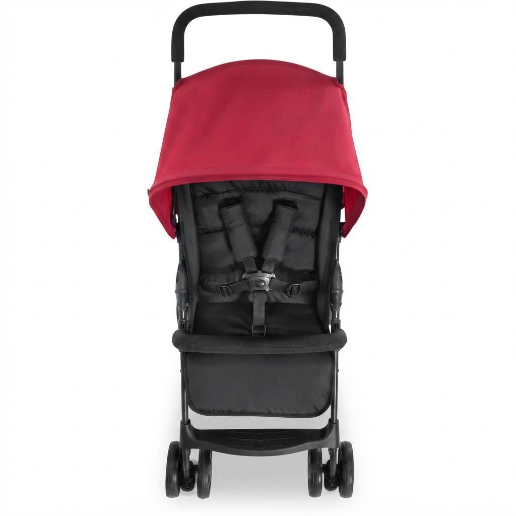 Hauck Sport Pushchair, Lightweight Travel Stroller, Compact & Foldable, Lay-Flat Seat, 5-Point Harness, Ideal for Active Parents on City Streets, Public Transport, and Vacations | Red