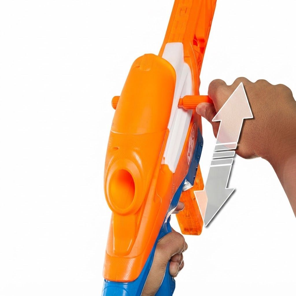 Nerf N Series Pinpoint Dart Blaster, Precision Scope & Barrel, 10-Dart Clip, 18 N1 Darts