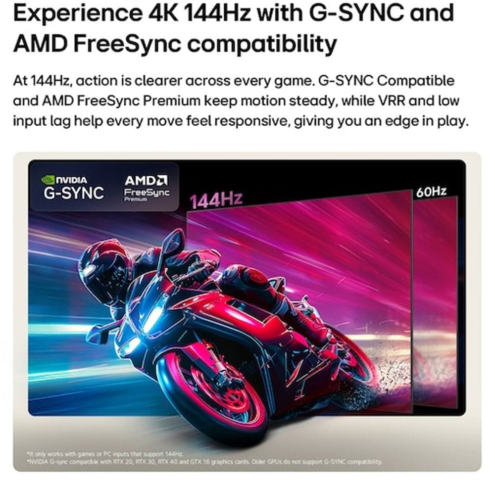 LG 55 Inch OLED AI B6 4K Smart TV - Alpha 8 AI Processor Gen3, 144Hz G-Sync/FreeSync, WebOS with Gemini & Copilot AI, Dolby Vision & Atmos | OLED55B66LA.AMRG