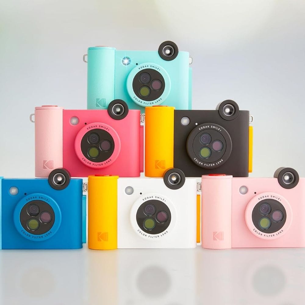 Kodak Smile+ Instant Print Digital Camera, Effect-Changing Lens, 2x3-Inch ZINK Photo Printing, Bluetooth Connectivity & microSD Storage | Black - 843812173056