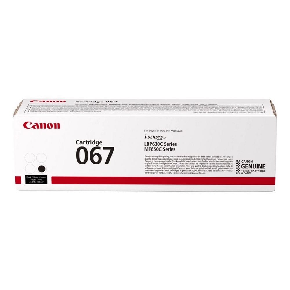 Canon 067 Laser Toner Cartridge, Genuine Black Toner, Standard Yield 1350 Pages, Sharp High-Resolution Prints & Canon i-SENSYS Compatibility | Black - 4549292187564