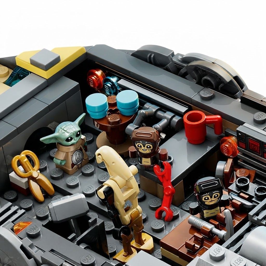 LEGO Star Wars Anzellan Starship Building Toy Set with Grogu and Anzellan Figures Grogu, 2 Anzellan Figures