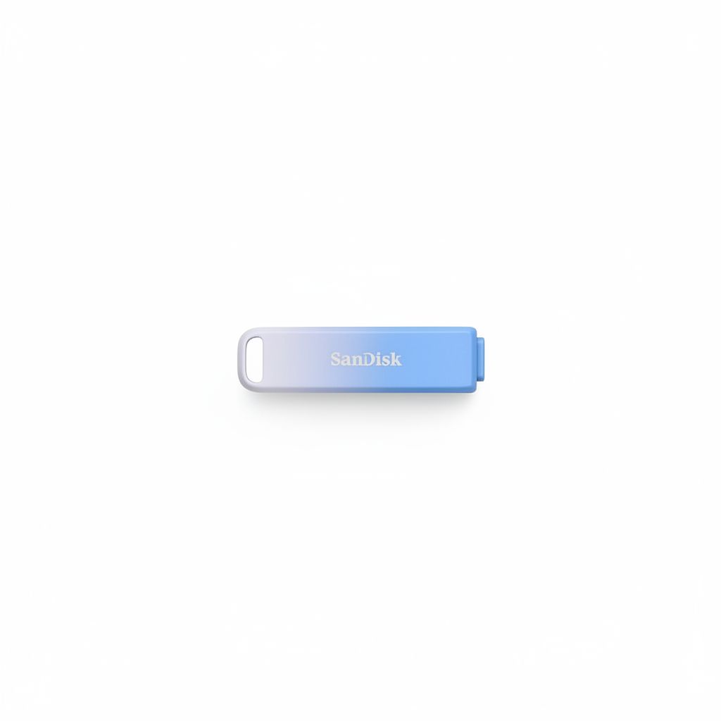 سانديسك كرييتور فون درايف سعة 128 جيجابايت مع موصلي USB Type-C ولايتنينغ، أزرق