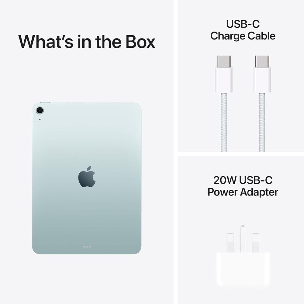Apple iPad Air 11-inch (M4) Wi-Fi 256GB Tablet, Liquid Retina Display, Apple Intelligence, Wi-Fi 7 & Touch ID | Blue - MH364AB/A
