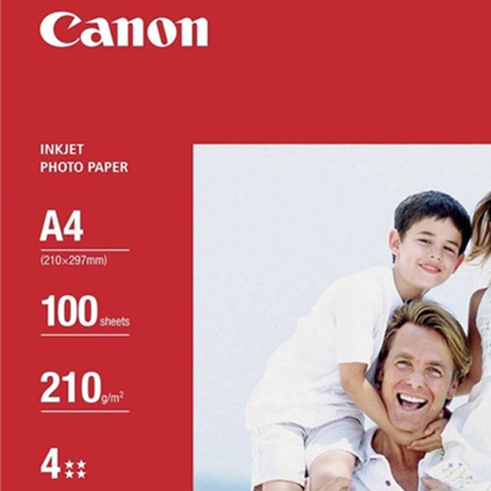 Canon GP-501 A4 Glossy Photo Paper, 100 Sheets, Instant-Dry Ink Absorption, 210gsm Premium Finish & Inkjet Printer Compatible | White - 4960999293929